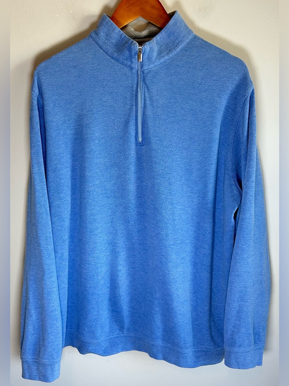 Peter Millar Crown Comfort Men’s Quarter-Zip Pullover Sweater Size XL Blue Golf